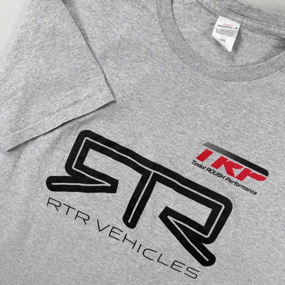 Ford‎ RTR Mustang T Shirt Mens Large Gray Tindol Roush Performance Graphic